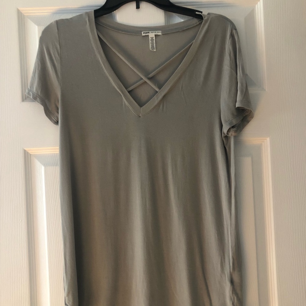 Pink super soft tunic length tee